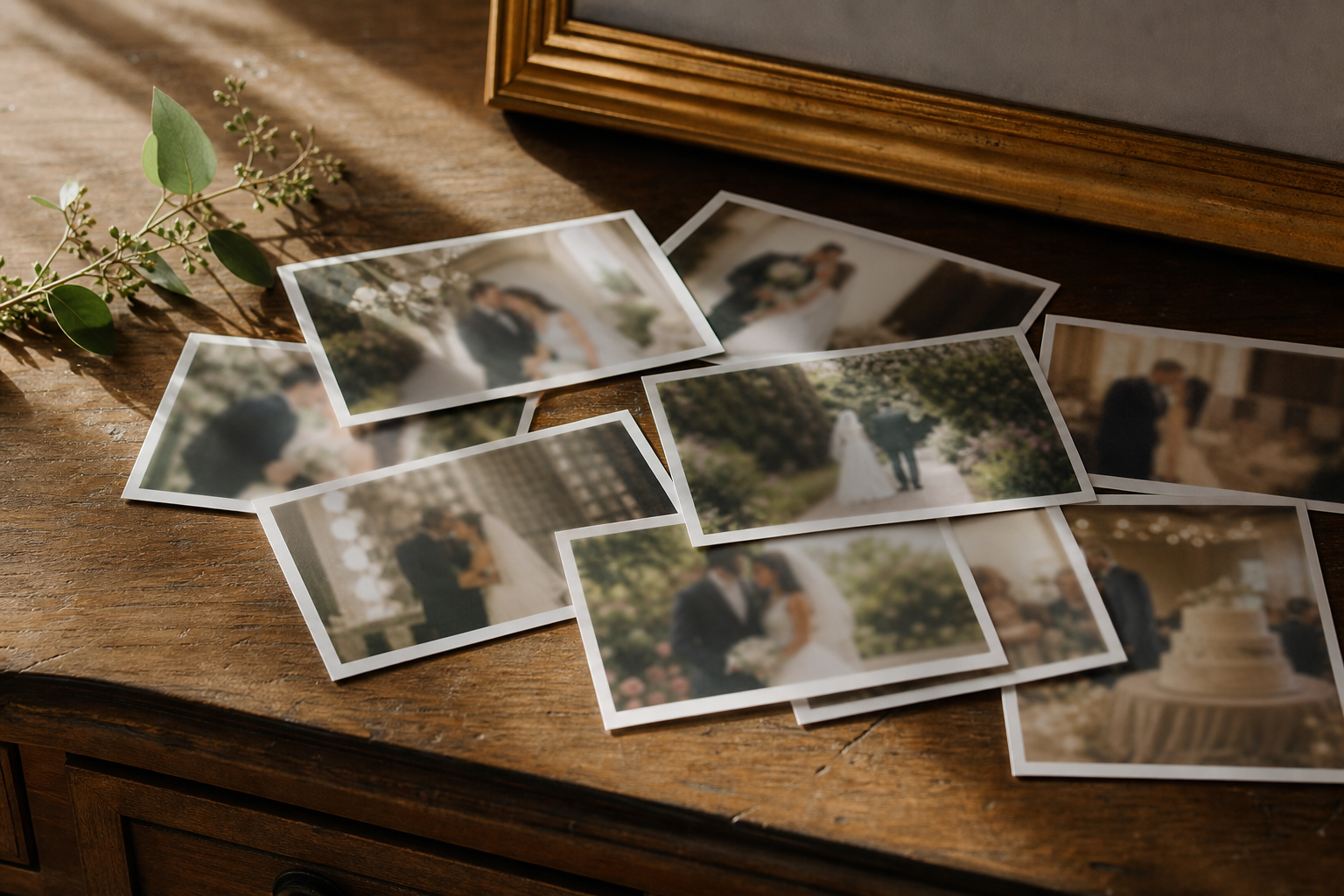 Fotografias impressas reunidas como memórias